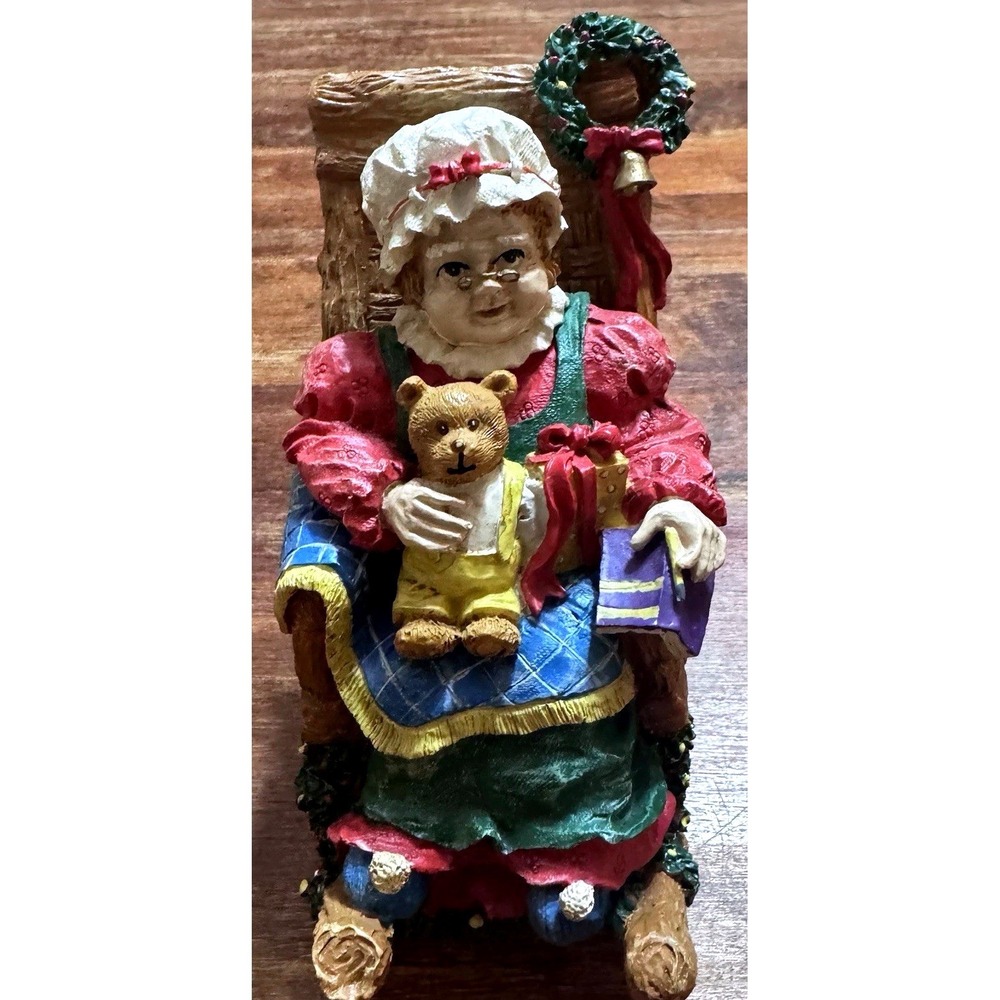 Holiday‎ Traditions 6" Polyresin Rocking Mrs. Claus Musical Figurine Christmas